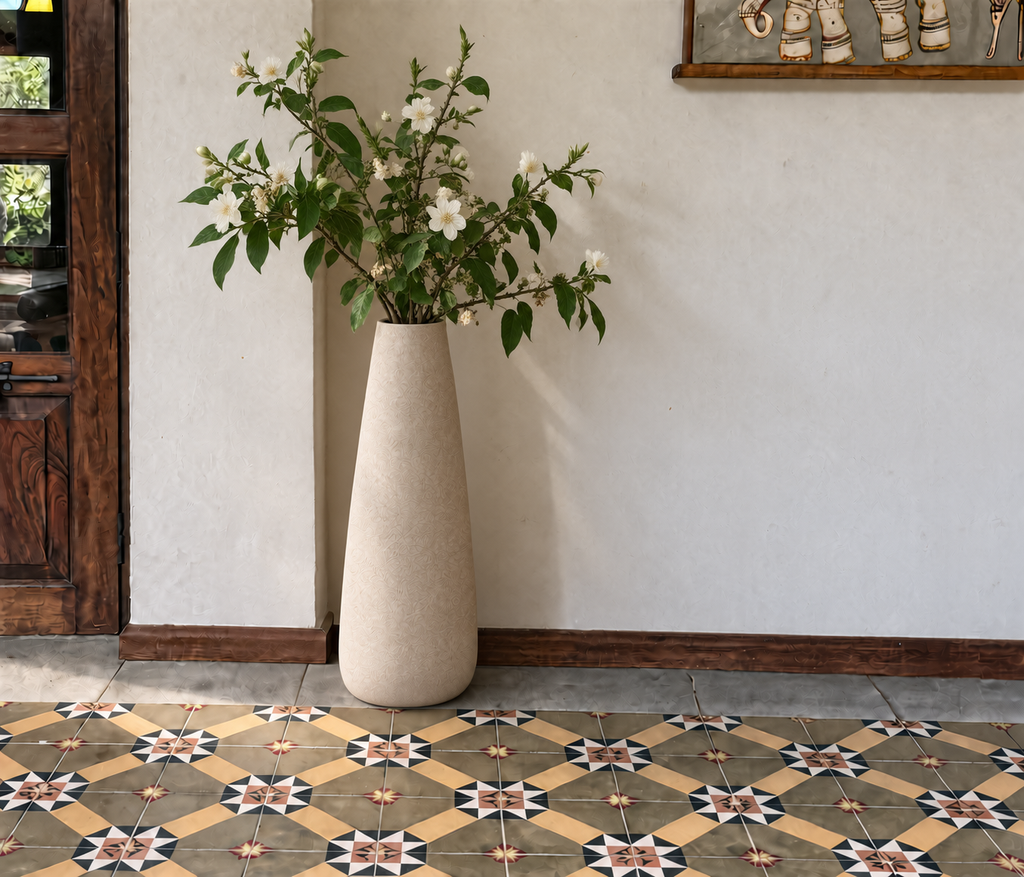 Tapered vase in entryway