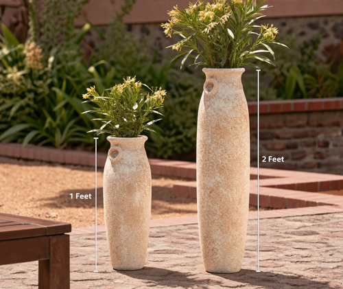Courtyard vase size guide