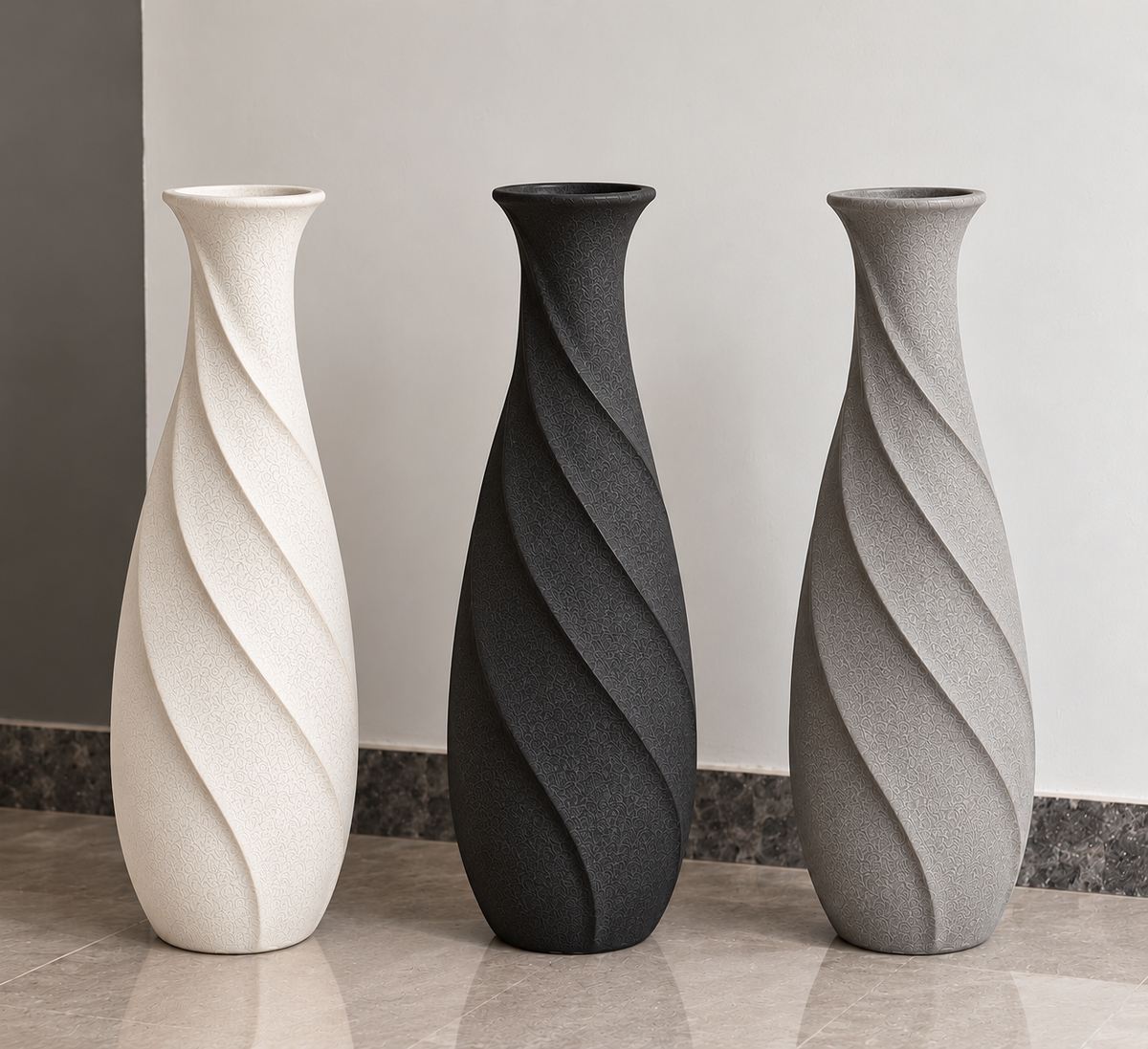 Sculptural Spiral Vase, view 3